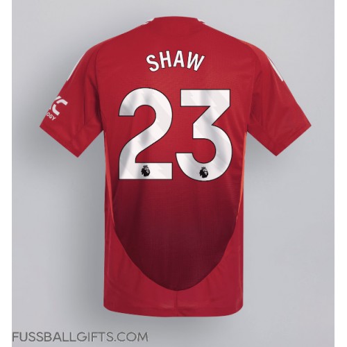 Manchester United Luke Shaw #23 Fußballbekleidung Heimtrikot 2024-25 Kurzarm